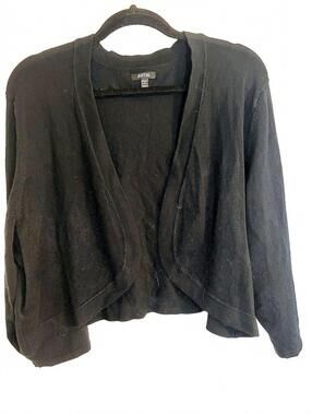 Apt. 9 Women's Black Open Front Cardigan Sweater Size 1X